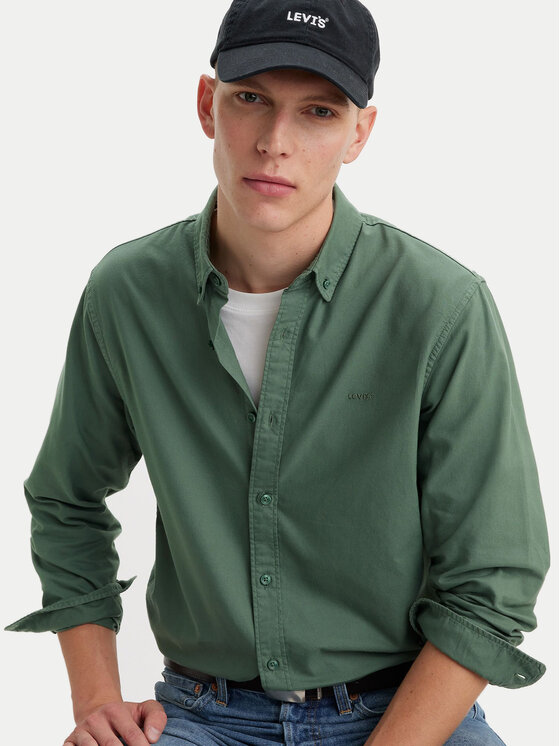 Levi's® Levi's® Srajca Authentic A7210-0002 Zelena Relaxed Fit