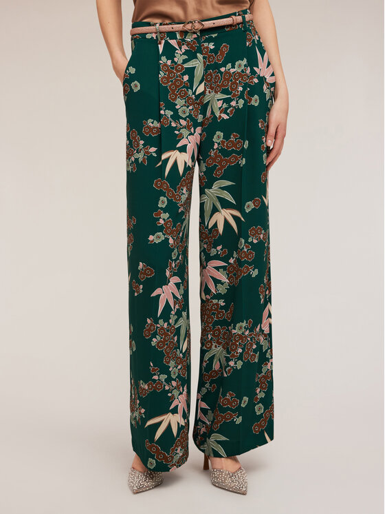 Motivi Motivi Pantaloni di tessuto P040Q003983N0S5 Verde Over Fit