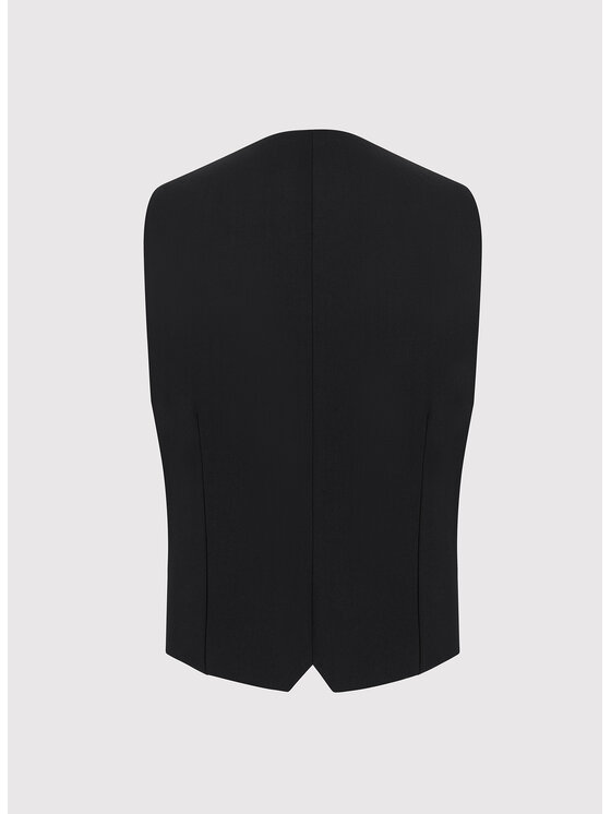 Pako Lorente Pako Lorente Kamizelka P24SF-8X-013 Czarny Slim Fit