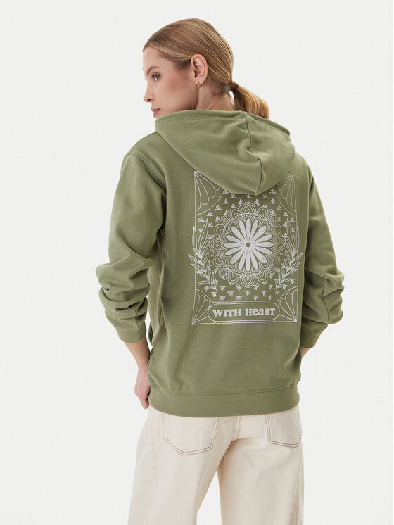 Roxy Roxy Sweatshirt Surf Stoked Terry Vint ERJFT05062 Khakifarben Relaxed Fit