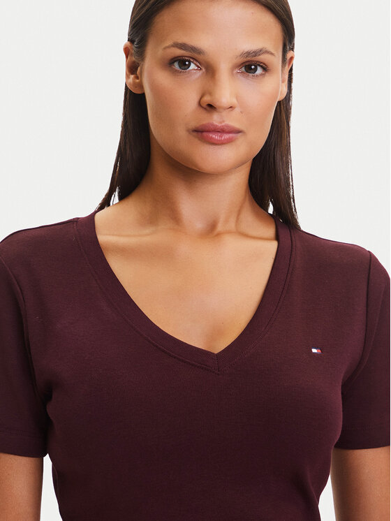 Tommy Hilfiger Tommy Hilfiger T-shirt New Cody WW0WW40584 Bordeaux Slim Fit