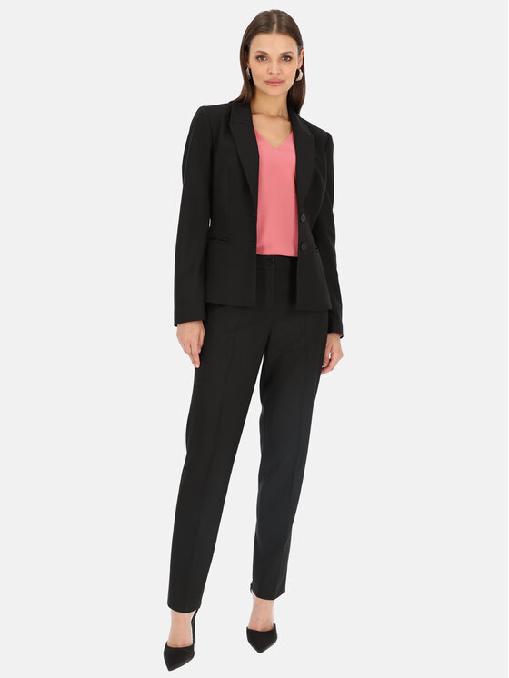 Potis & Verso Potis & Verso Spodnie garniturowe Jasmina Czarny Regular Fit