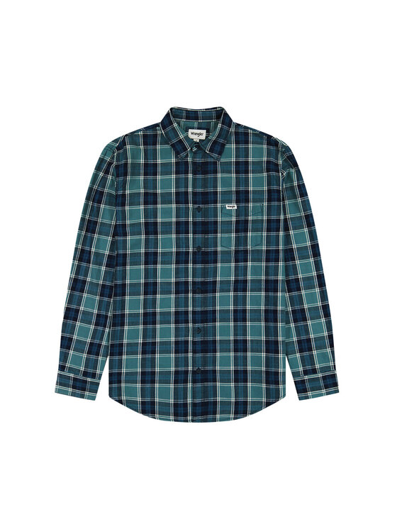 Wrangler Wrangler Camicia LONG SLEEVE ONE POCKET SHIRT Blu Regular Fit