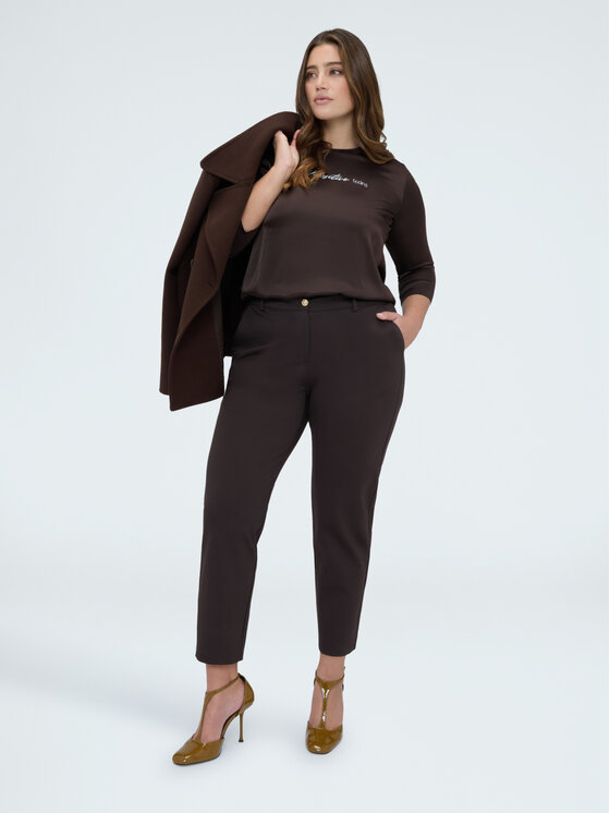 Fiorella Rubino Fiorella Rubino Bluzka 2090T002475N032 Brązowy Regular Fit