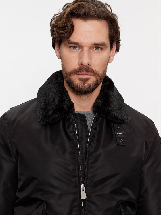 Blauer Blauer Μπόμπερ μπουφάν 23WBLUC02132 Μαύρο Regular Fit