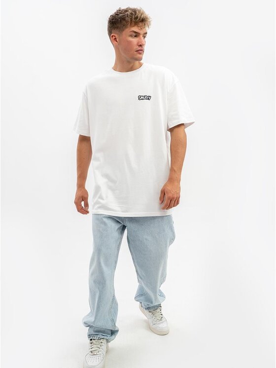 Smerfy Smerfy T-Shirt Szeroka luźna 113797 Biały Oversize