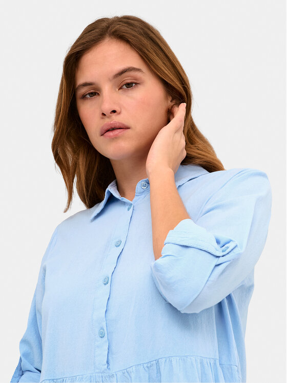 Kaffe Kaffe Рокля тип риза Naya 10505399 Светлосиньо Relaxed Fit