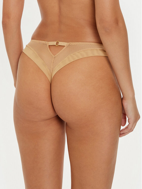 Chantelle Chantelle Бикини тип прашка Fleurs Si C12Q90 Бежов