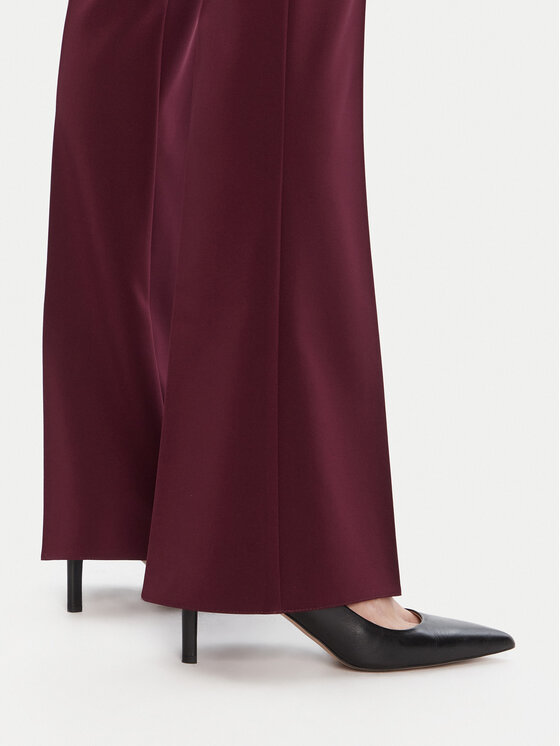Rinascimento Rinascimento Hlače CFC0125318003 Tamnocrvena Flare Fit