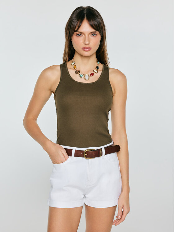BIG STAR BIG STAR Top NORBICA Zielony Slim Fit