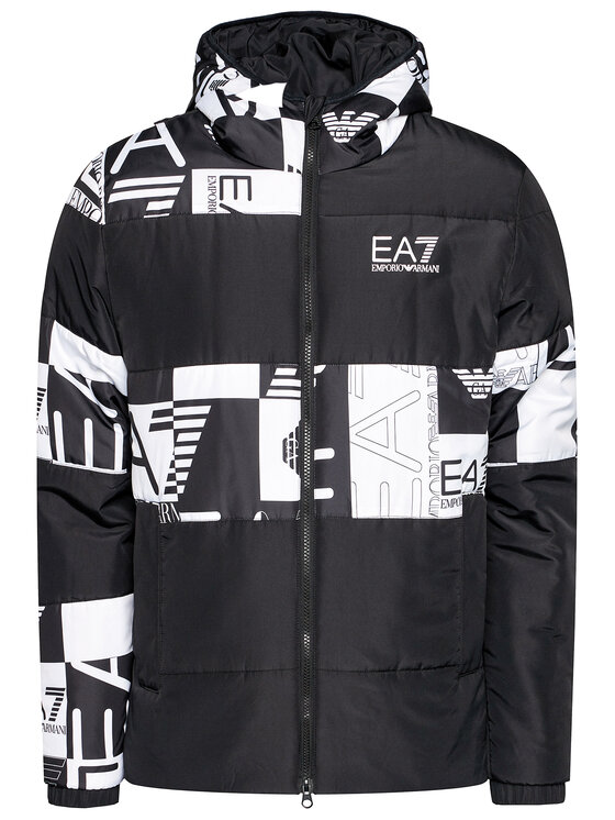 EA7 Emporio Armani Пуховик 6HPB36 PN28Z 1200 Чорний Regular Fit • Modivo.ua