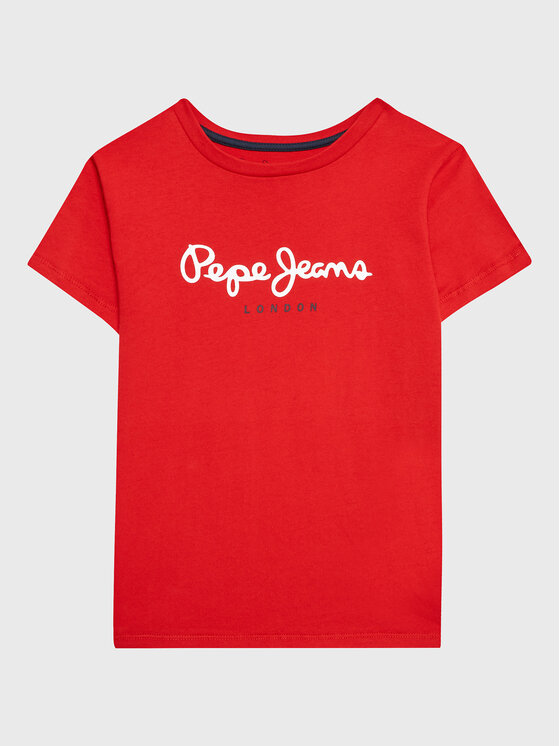 Pepe Jeans T-Shirt New Art PB503493 Rot Regular Fit