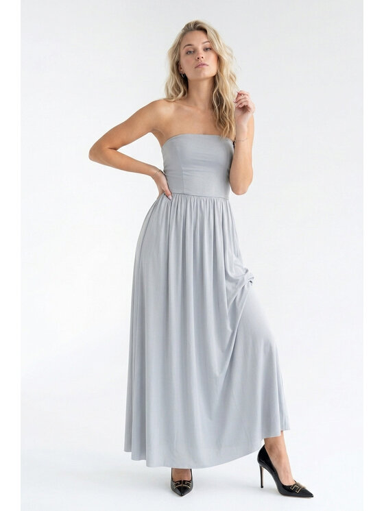 FIGL FIGL Večerní šaty M1344 Šedá Straight Fit
