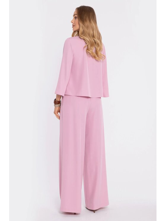 Made of Emotion Made of Emotion Pantaloni palazzo M906 Rosa chiaro Palazzo Fit