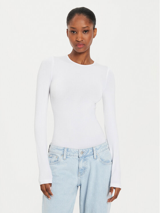 Wolford Wolford Боді Berlin 75087 Білий Slim Fit