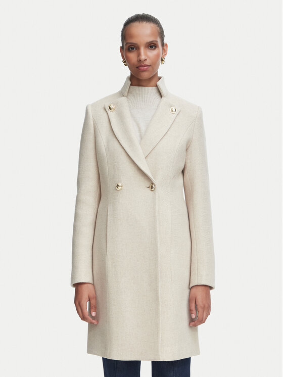 Rinascimento Rinascimento Cappotto di lana CFC0131076003 Beige Regular Fit