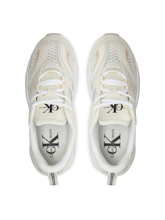 Calvin Klein Jeans Calvin Klein Jeans Tossud Retro Tennis Low Lace Mh Ml Met YW0YW01373 Valge