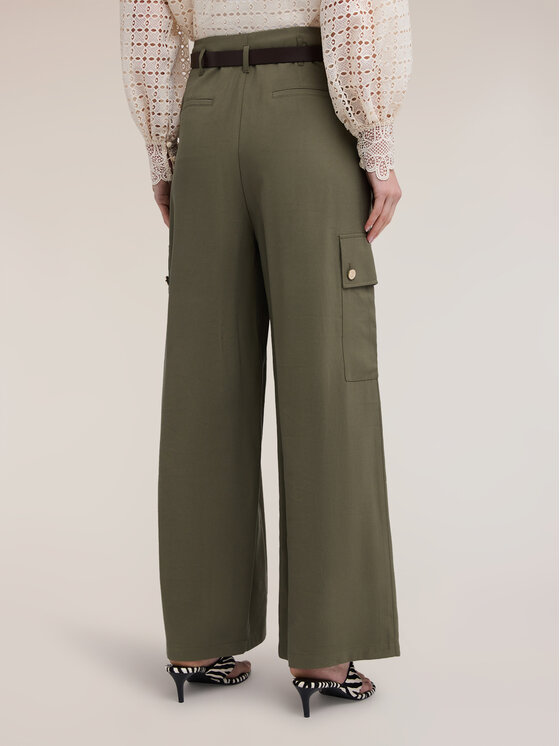 Motivi Motivi Pantaloni di tessuto P051Q004450N035 Verde Over Fit