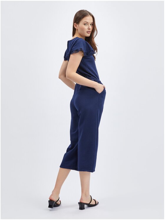 Orsay Orsay Kombinezon 453004-575000__L Granatowy Regular Fit