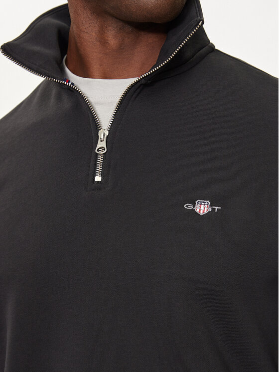 Gant Gant Bluza Reg Shield Half Zip Sweat 2008005 Czarny Regular Fit