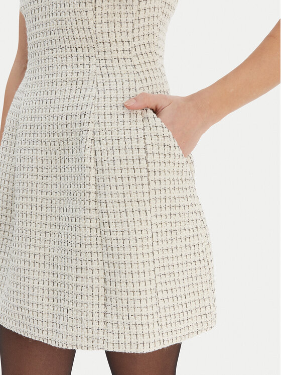 Bardot Bardot Koktel haljina Florine 60134DB Écru Slim Fit