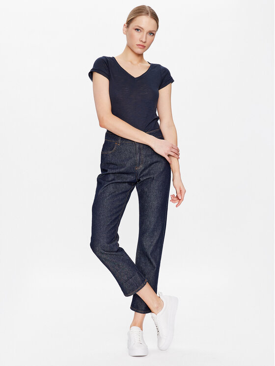 Sisley Sisley T-krekls 3TNHL4007 Tumši zils Regular Fit