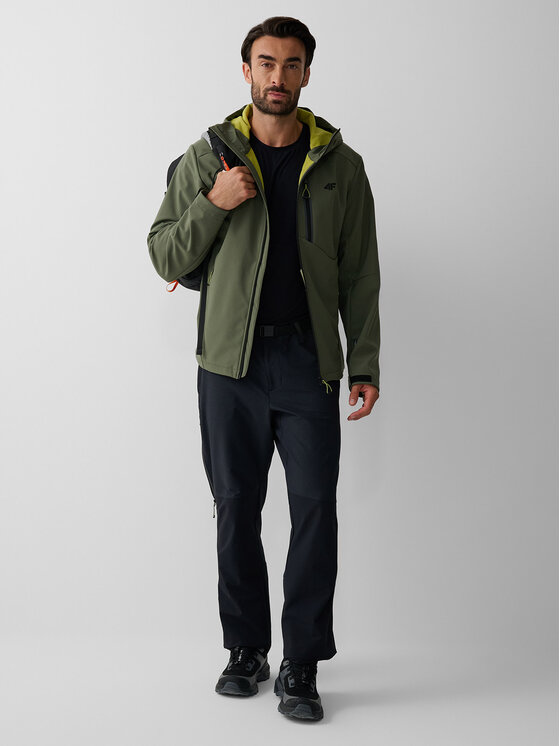 4F 4F Kurtka wielofunkcyjna BETWEEN LAYERS Khaki Regular Fit