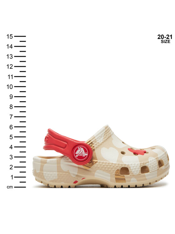 Crocs Crocs Παντόφλες Classic Heart Print Clog T 206832 Μπεζ