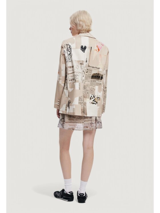 Desigual Desigual Giacca da donna AME_NEWSPAPER COLLAGE_LACROIX Beige To Fit