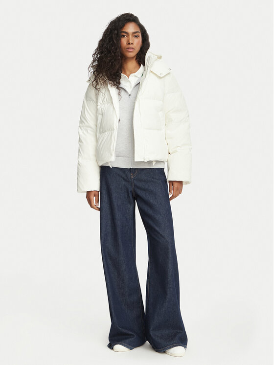 Lacoste Lacoste Пуховик BF8434 Кремовий Regular Fit