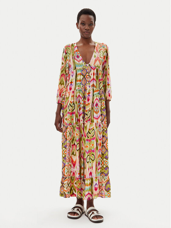 LOLA CASADEMUNT LOLA CASADEMUNT Sommerkleid LS2516070 Bunt Relaxed Fit