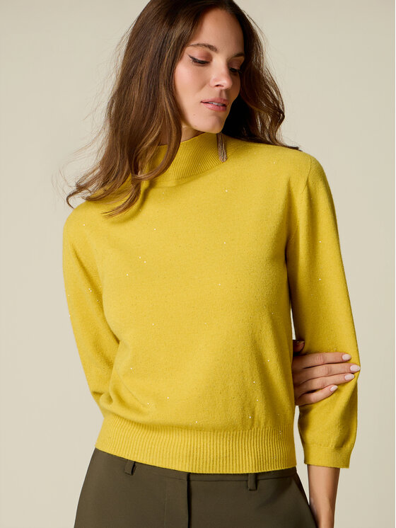 Oltre Oltre Maglione M162E002171N028 Giallo Regular Fit