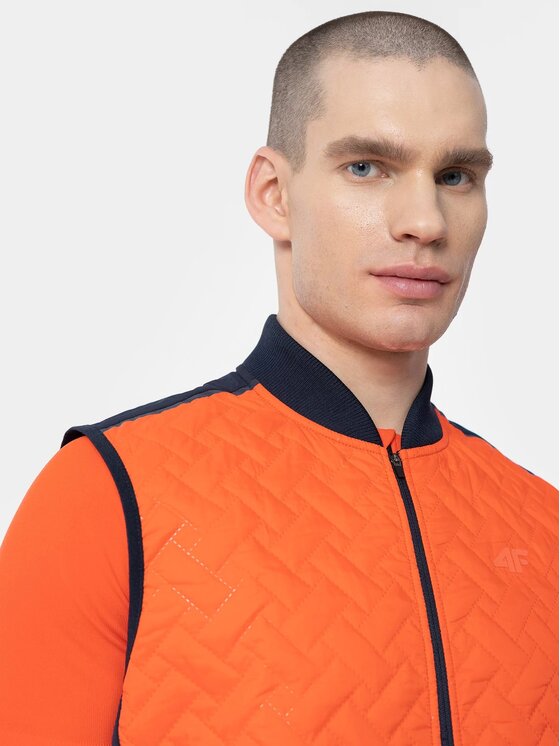 4F 4F Gilet 4FAW22TVESM052-70S Arancione Regular Fit