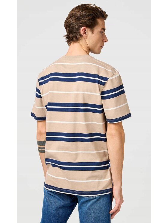 Wrangler Wrangler T-shirt Stripe Tee Beige Regular Fit