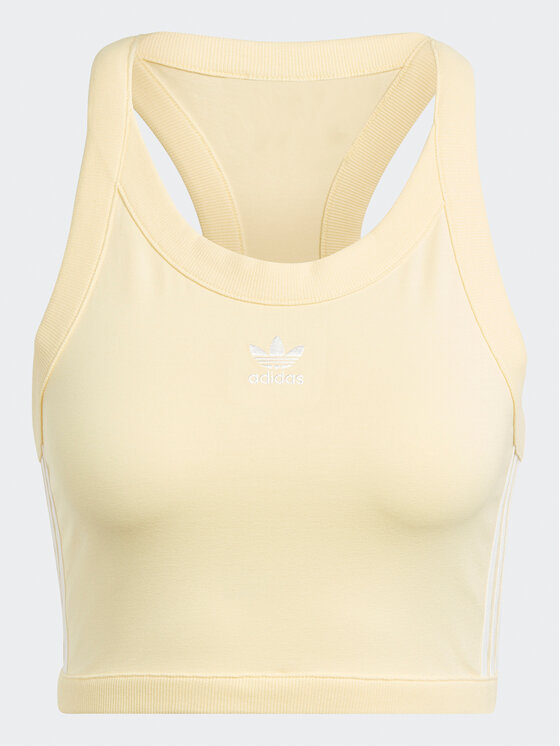 Yellow adidas crop top new arrivals