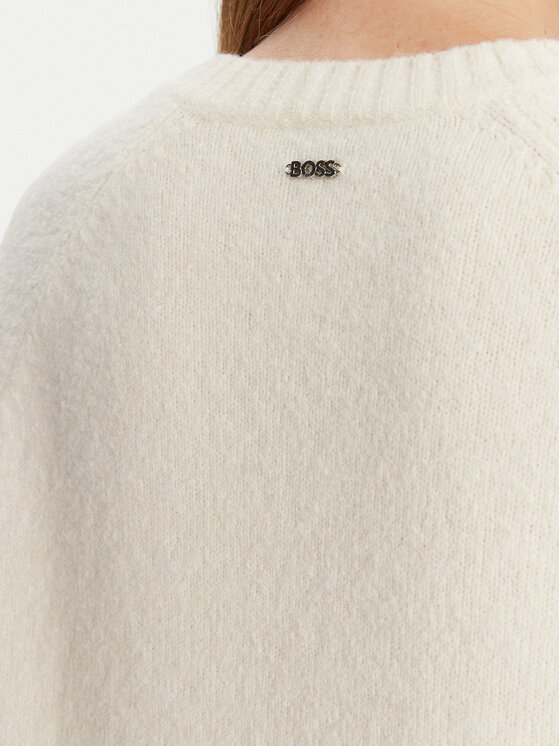 BOSS BOSS Sweter Febisan 50478315 Écru Regular Fit