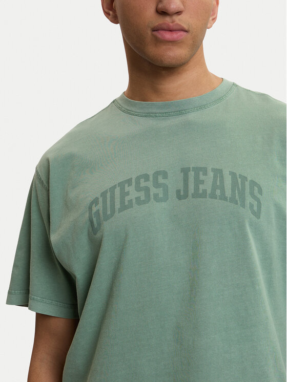 Guess Guess Tricou M6GIB6 K8FQ4 Verde Regular Fit
