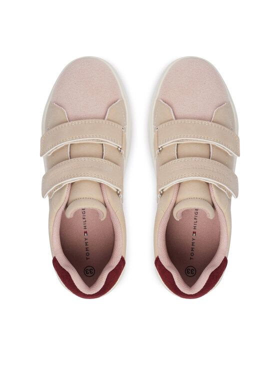 Tommy Hilfiger Tommy Hilfiger Sneakersy Low Cut Velcro Sneaker T1A9-35062-0315 S Svetlo béžová