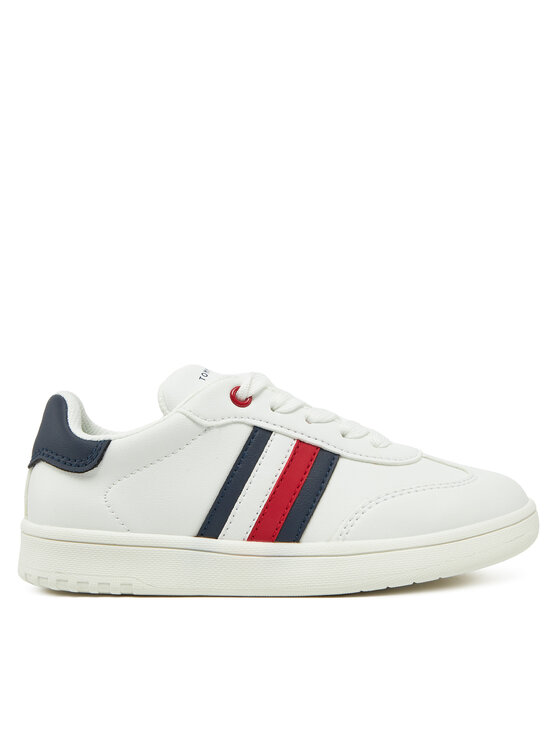 Gyerek Sportcipők Tommy Hilfiger, Méret: 34, Fehér, Stripe Low Cut Lace-Up Sneaker T3X9-33850-1355 M