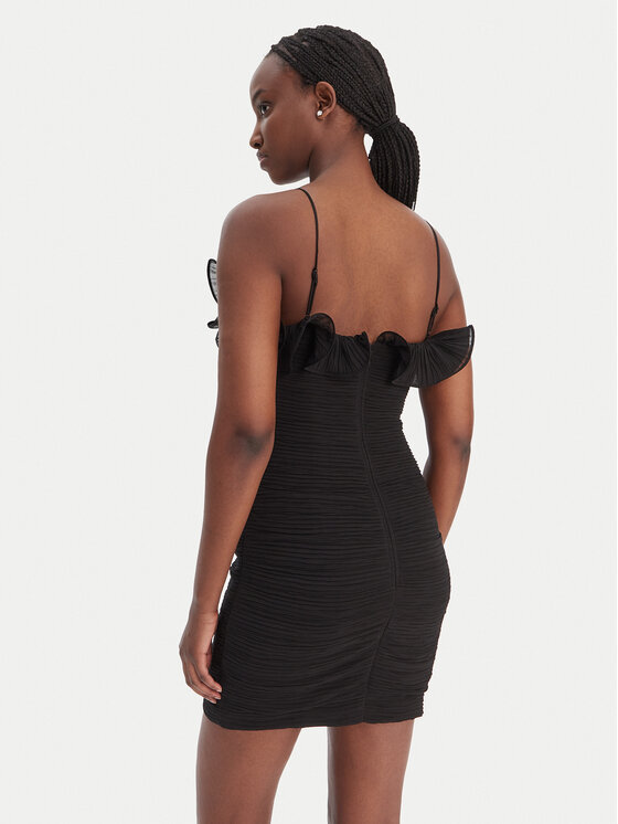 Guess Guess Koktejlové šaty W6RK80 WI342 Čierna Classic Fit