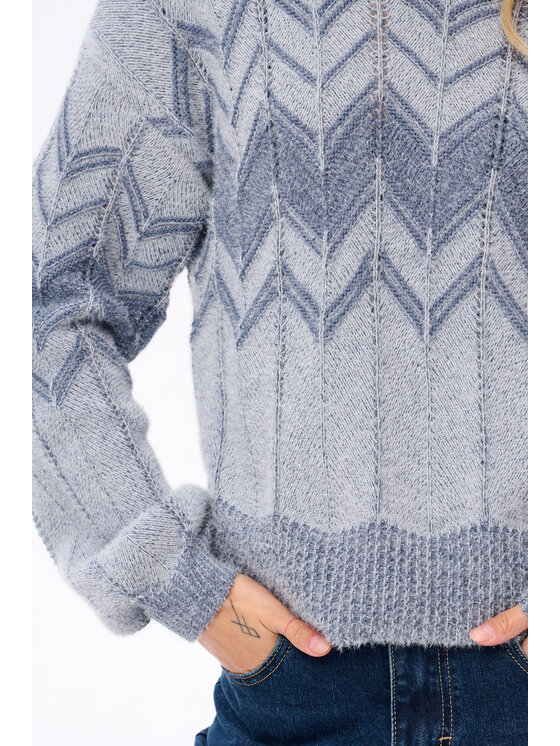 blue shadow blue shadow Sweter Kolise Niebieski Regular Fit