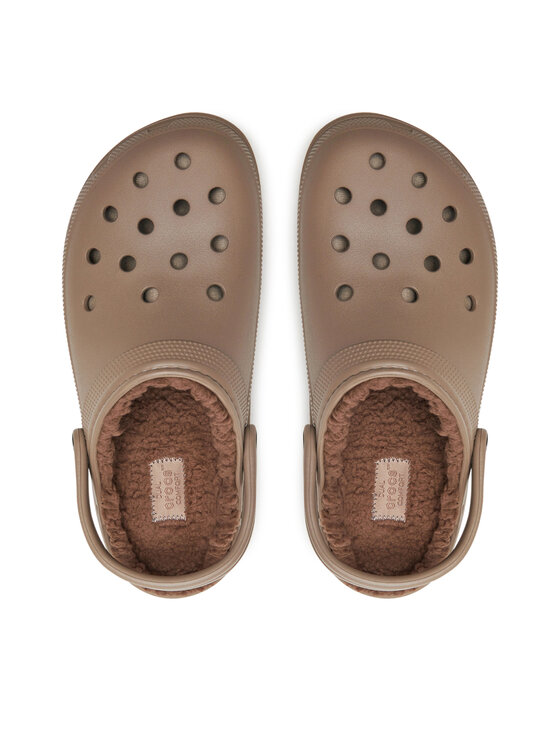 Crocs Crocs Natikači Classic Platform Lined Clog W 207938 Rjava