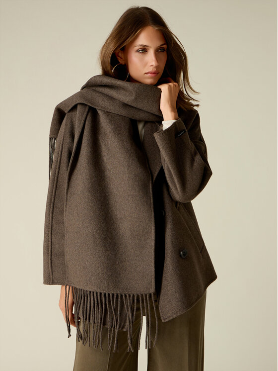 Oltre Oltre Płaszcz zimowy 0022J000179N022 Brązowy Over Fit