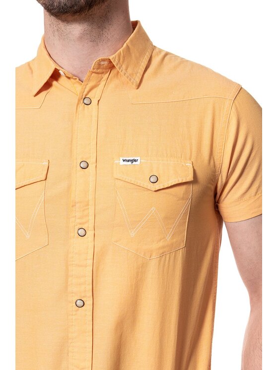Wrangler Wrangler Camicia SS RESORT WESTERN Giallo Regular Fit
