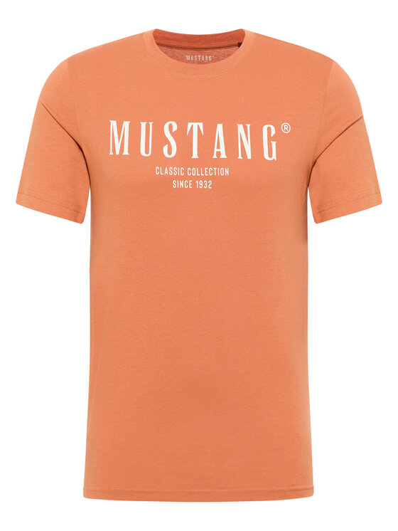 Mustang Mustang T-Shirt AUSTIN Pomarańczowy Regular Fit