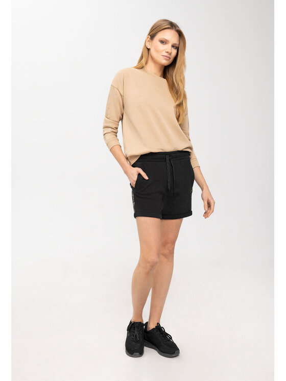 Volcano Volcano Szorty N-LUCIE Czarny Comfort Fit