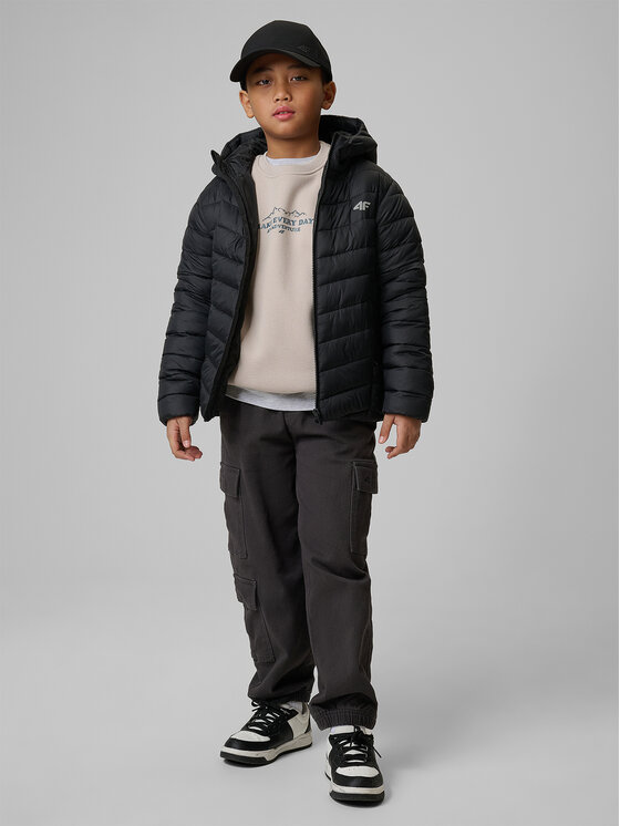 4F 4F Kurtka puchowa OUTERWEAR Czarny Regular Fit