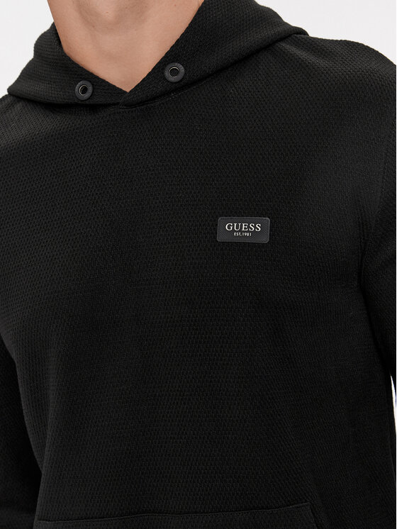 Guess Guess Majica dugih rukava Brand New Tech Stret M4RQ10 KC262 Crna Regular Fit