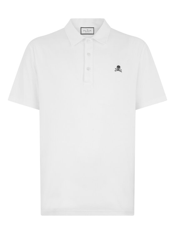 PHILIPP PLEIN PHILIPP PLEIN Polo 26251 Biały Slim Fit