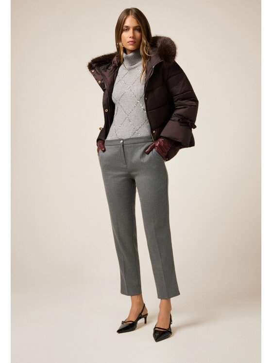 Oltre Oltre Pantaloni di tessuto P030R309193N0S3 Grigio Regular Fit